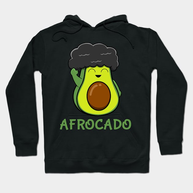 Afrocado Funny Avocado Afro Guacamole Hoodie by jkshirts
